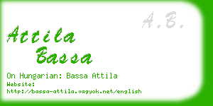 attila bassa business card